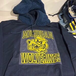 University of Michigan custom fuzzy hoodie